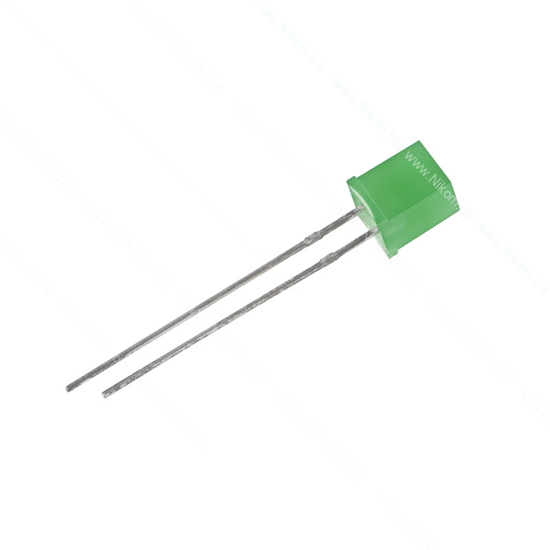 Светодиод зеленый 5x5mm квадрат