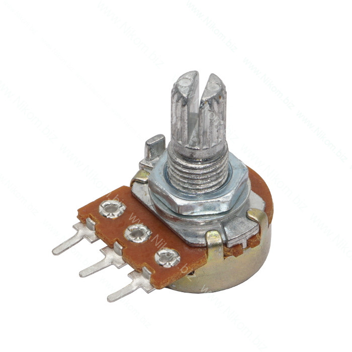 Резистор переменный 500 кОм, 3 контакта