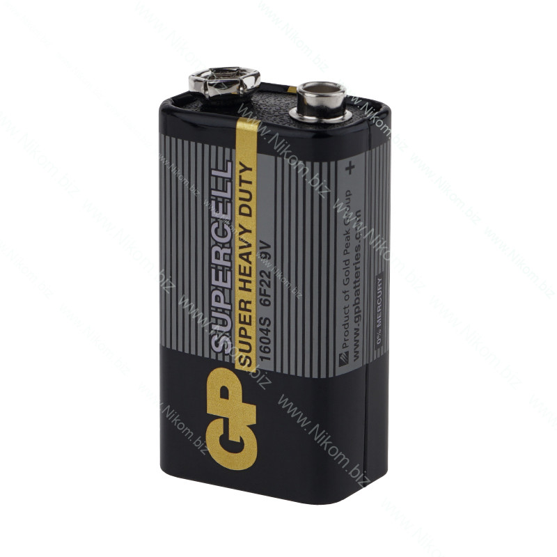 Батарейка GP SUPERCELL (крона) 9V