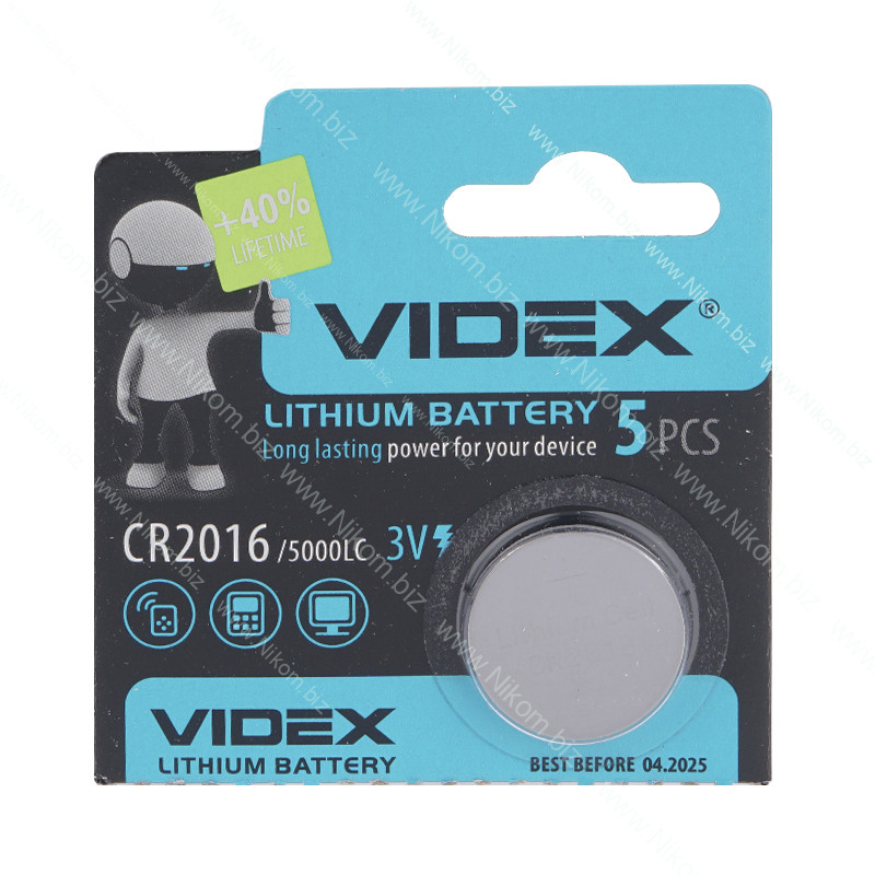 Батарейка VIDEX CR2016 3V