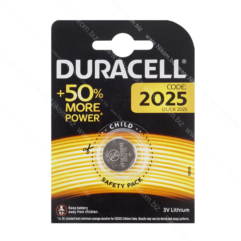 Батарейка DURACELL CR2025 3V