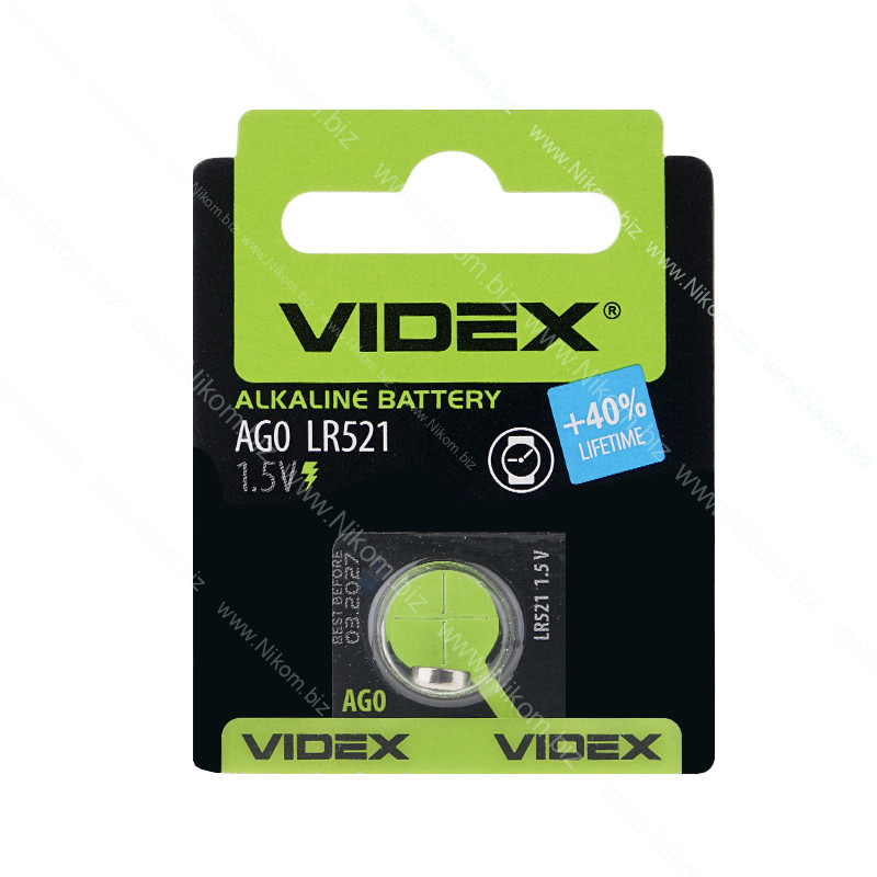 Батарейка VIDEX AG0 Alkaline 1.5 V