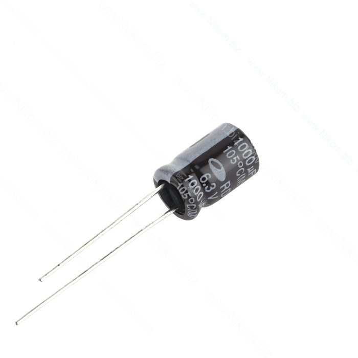 Конденсатор электролитический  1000мкФ х  6,3В 105C