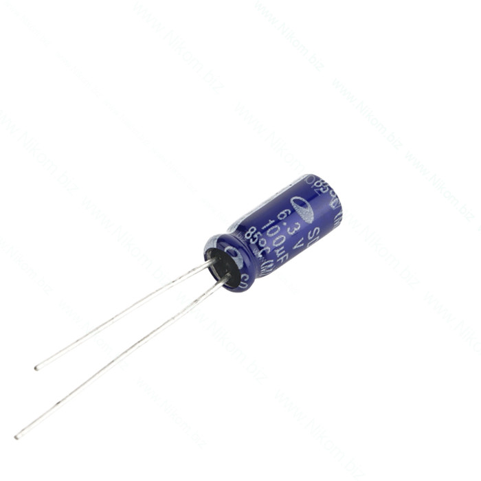 Конденсатор электролитический 100мкФ х 6,3В 85C