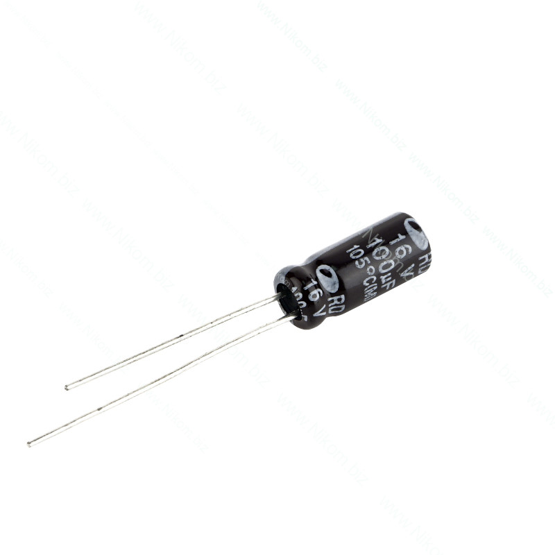 Конденсатор электролитический 100мкФ 16В 105C