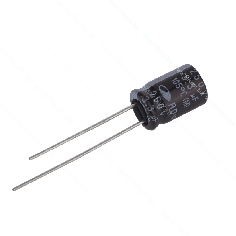 Конденсатор електролітичний 3,3 мкФ 250В 105C