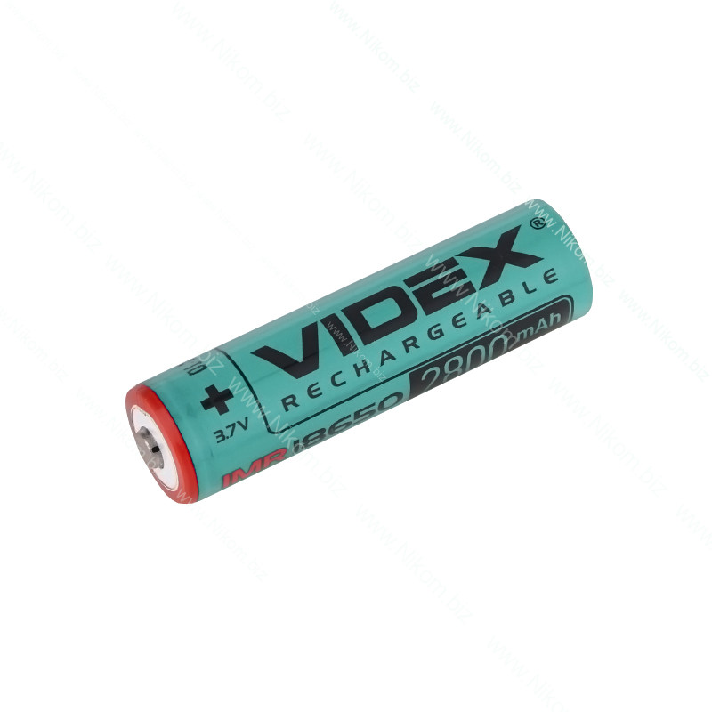 Акумулятор VIDEX Li-ion IMR18650, 2800мАч, високострумовий
