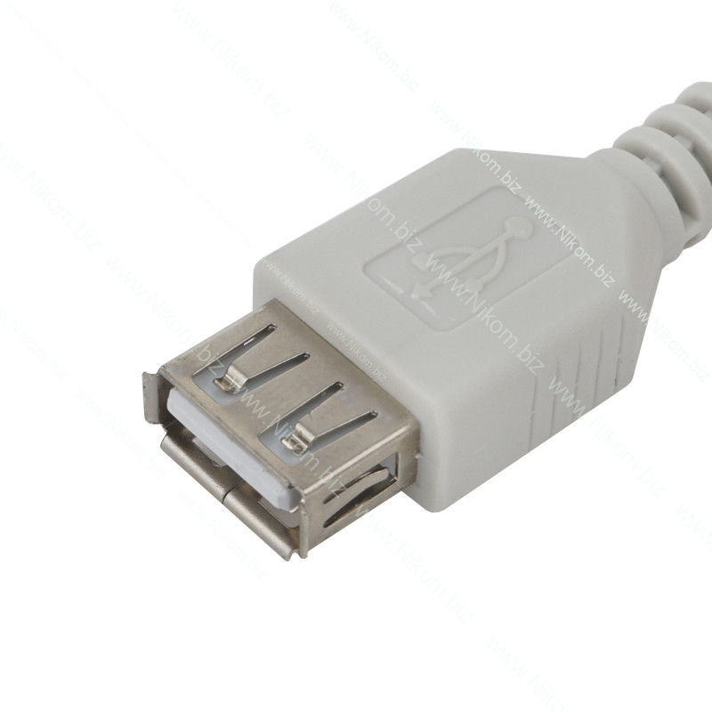 Подовжувач штекер USB A - гніздо USB A, сірий, 1,8 м