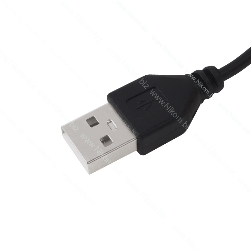 Кабель штекер USB A - штекер mini jack 3,5 чорний, 1м
