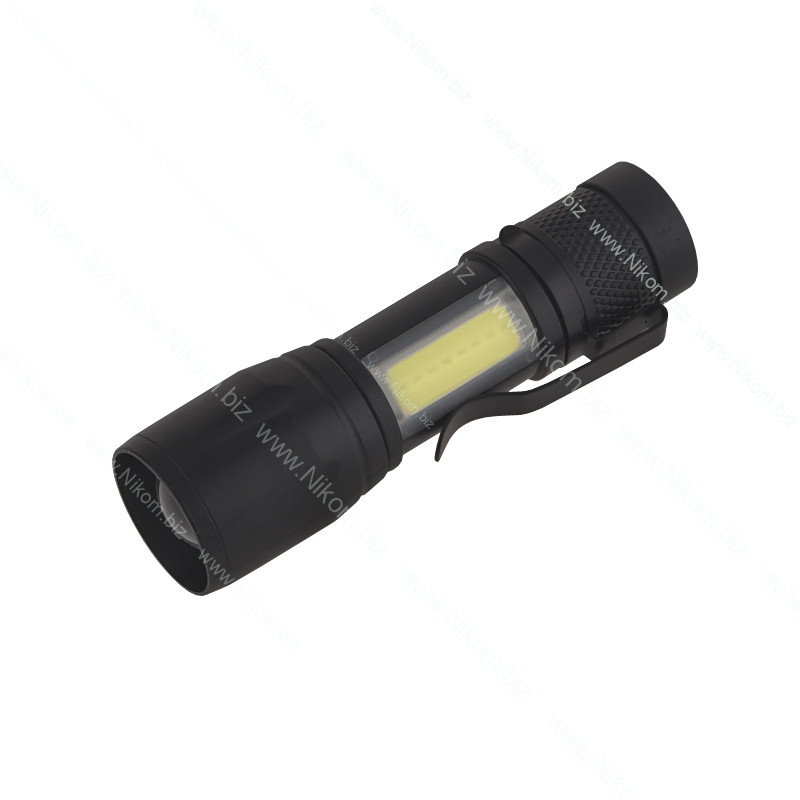 Ліхтарик ручний пластиковий T6+COB