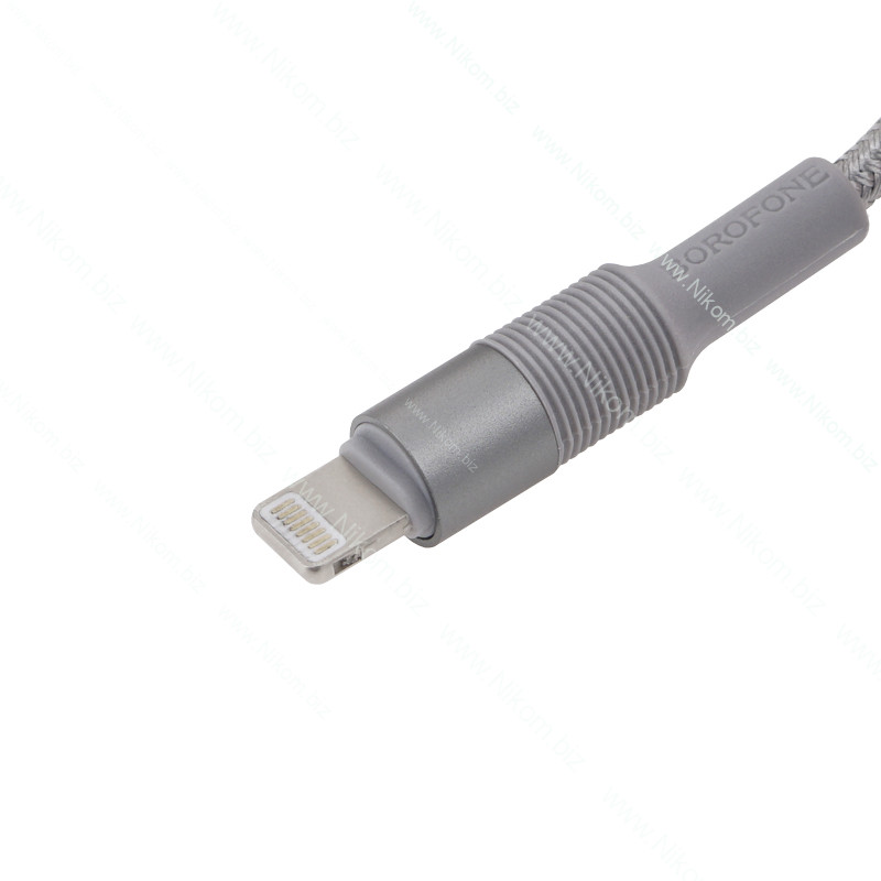 Кабель Borofone BX21 USB А - Lightning сірий, 1м