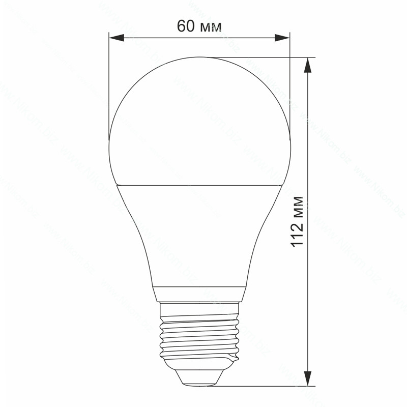 Світлодіодна лампа Titanium 12 Вольт 10Вт E27 4100К, нейтральний