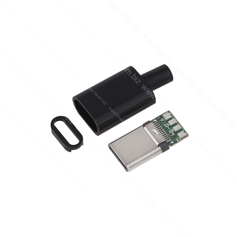 Штекер USB Type-C для зарядки, чорний