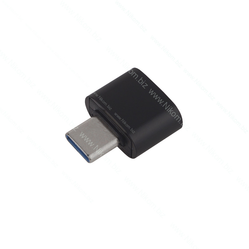 Перехідник гніздо USB A - штекер Type-C (OTG) чорний