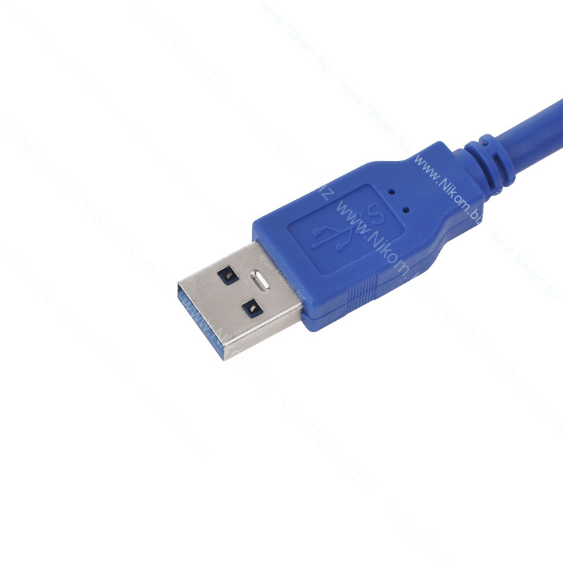 Кабель шт. USB A 3.0 - шт. USB A 3.0, синій 1м