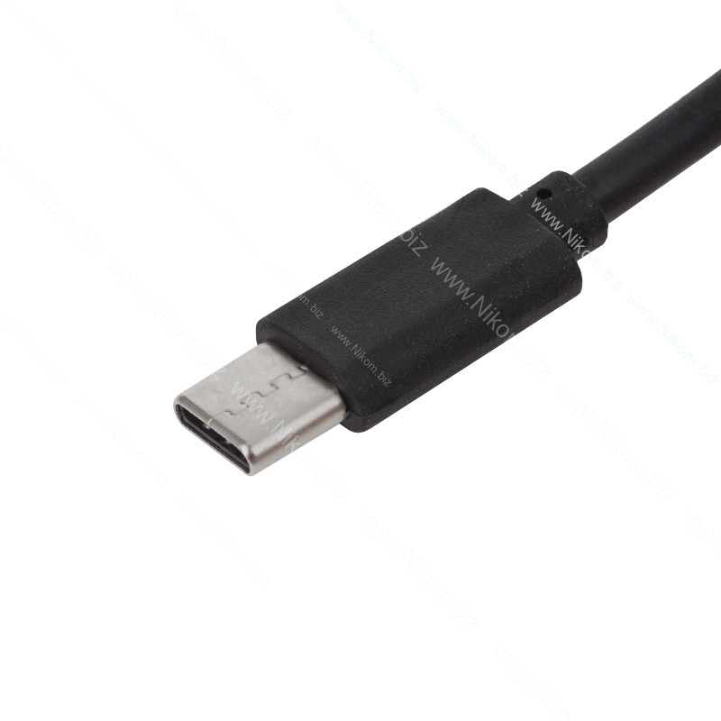 Шнур USB A - type-C, 0,9 м, чорний