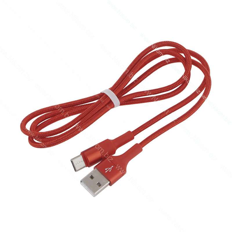 Шнур hoco X26 USB A - type-C, червоний 1м