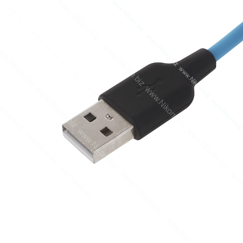 Шнур hoco X21 Plus USB А - miсroUSB, синій, 1м