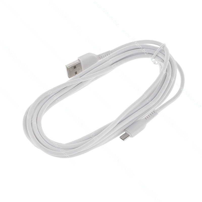 Шнур hoco X20 USB а-miсroUSB, білий, 3м