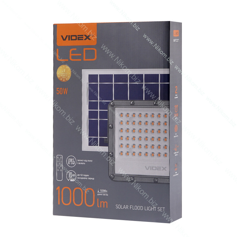 Автономний LED прожектор Videx VL-FSO-505, 50W