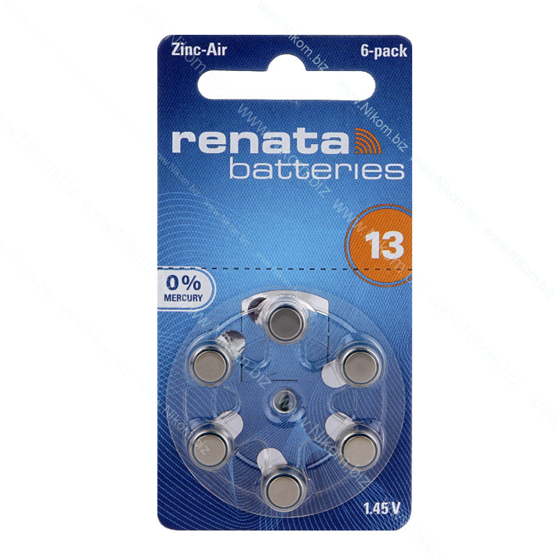 Батарейки Renata ZA13 (PR48, AC13, DA13)