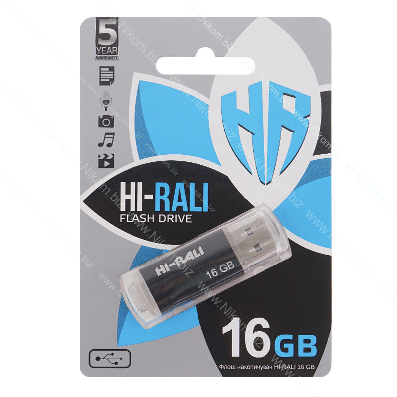 USB флешка Hi-Rali 16Гб Corsair series, чорна