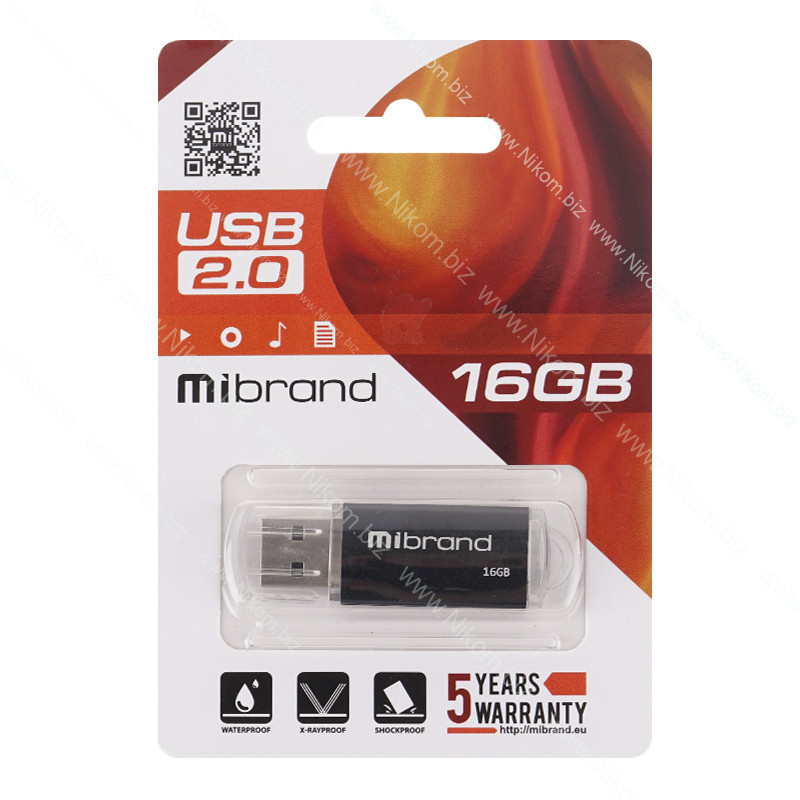 USB флешка Mibrand 16Гб, чорна