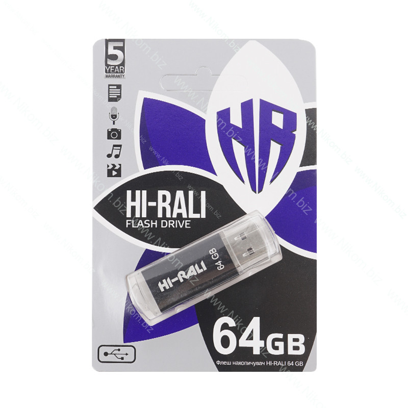 USB флешка Hi-Rali 64Гб Corsair series, чорна
