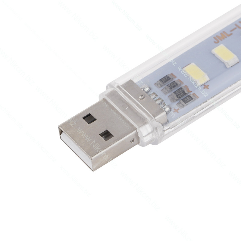 Ліхтарик USB 8 LED, білий холодний