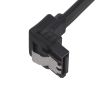 Кабель SATA для передачі даних, кутовий чорний, 45cм