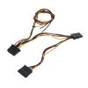 Переходник питания MOLEX + 2xSATA под пайку 4pin