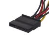 Переходник питания MOLEX + 2xSATA под пайку 4pin