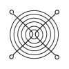 Решетка вентилятора 80x80 черная