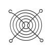 Решітка вентилятора 80x80 метал чорна