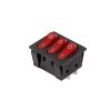 Переключатель тройной KCD3-303, красный