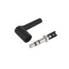 Штекер mini jack 3,5мм стерео угловой, черный