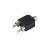 Переходник гнездо mini jack 3,5мм стерео - 2 штекера RCA