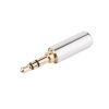 Штекер mini jack 3,5 стерео 3 pin, серебристый