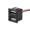 Гніздо USB A подвійне, монтажне з кабелем