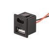 Гніздо USB A + type-C, монтажне з кабелем