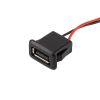 Гнездо USB A 2pin, на корпус, с проводами