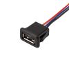 Гніздо USB A 4pin, на корпус, з проводами