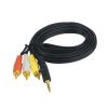 Кабель штекер mini jack 3,5мм 4C - 3 штекери RCA, 1,3м