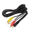 Кабель штекер mini jack 3,5 стерео 4C - 3 штекери RCA, 1,8м