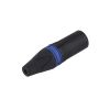 Штекер NEUTRIK XLR 3pin, на кабель, чёрный, синяя вставка