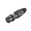 Гніздо XLR 3pin, на кабель чёрное