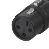 Гніздо XLR HY1.4814 3pin на кабель, чорне