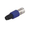 Штекер XLR 3pin, на кабель, синій