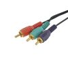 Кабель штекер HDMI - 3 штекери RCA (компонентный), 1м