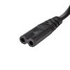 Кабель живлення вузький 2x0,75мм², 1м